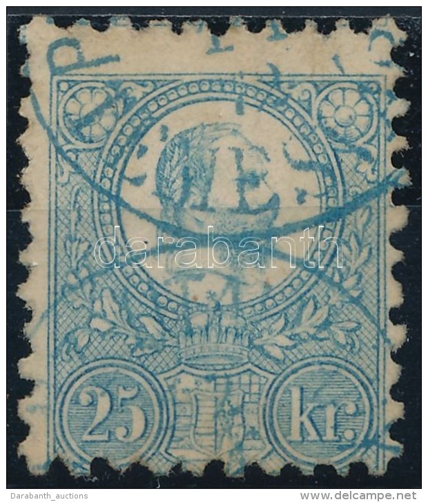 O 1871 R&eacute;znyomat K&eacute;k Sz&iacute;nÅ± 25kr / Mi 13 Bluish Color, Blue 'TEMESV&Aacute;R' - Otros & Sin Clasificación