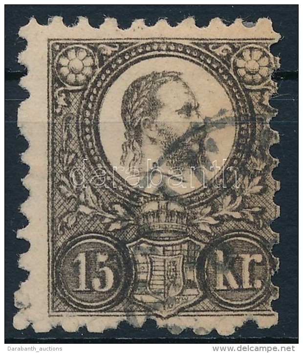 O 1871 R&eacute;znyomat Feket&eacute;sbarna 15kr &aacute;lkettÅ‘snyomat / Mi 12b Double Print - Otros & Sin Clasificación