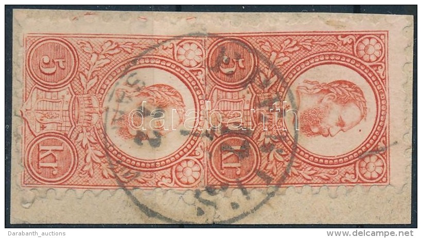 1871 2 X 5kr (klf T&iacute;pusok / Different Types) Kiv&aacute;g&aacute;son / On Cutting 'EPERJES' - Autres & Non Classés