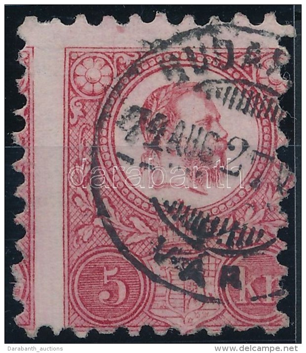 O 1871 R&eacute;znyomat 5kr K&eacute;pbe Fogazva / Mi 10 With Shifted Perforation - Otros & Sin Clasificación