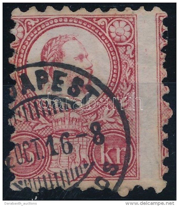 O 1871 R&eacute;znyomat 5kr K&eacute;pbe Fogazva / Mi 10 With Shifted Perforation - Autres & Non Classés