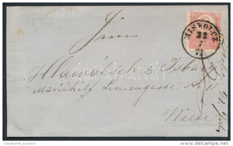 1871 KÅ‘nyomat 5kr Lev&eacute;len / Mi 3 On Cover 'MISKOLCZ' - Wien (ex. Ryan) - Other & Unclassified