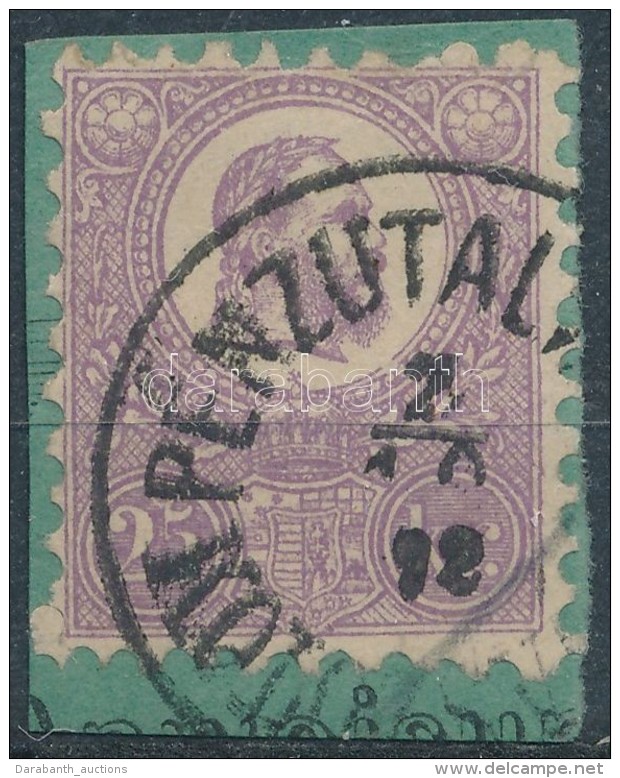 1871 KÅ‘nyomat 25kr S&ouml;t&eacute;tibolya, Kiv&aacute;g&aacute;son (80.000) / Mi 6b 'P&Eacute;NZUTAL(V&Aacute;NY)... - Otros & Sin Clasificación