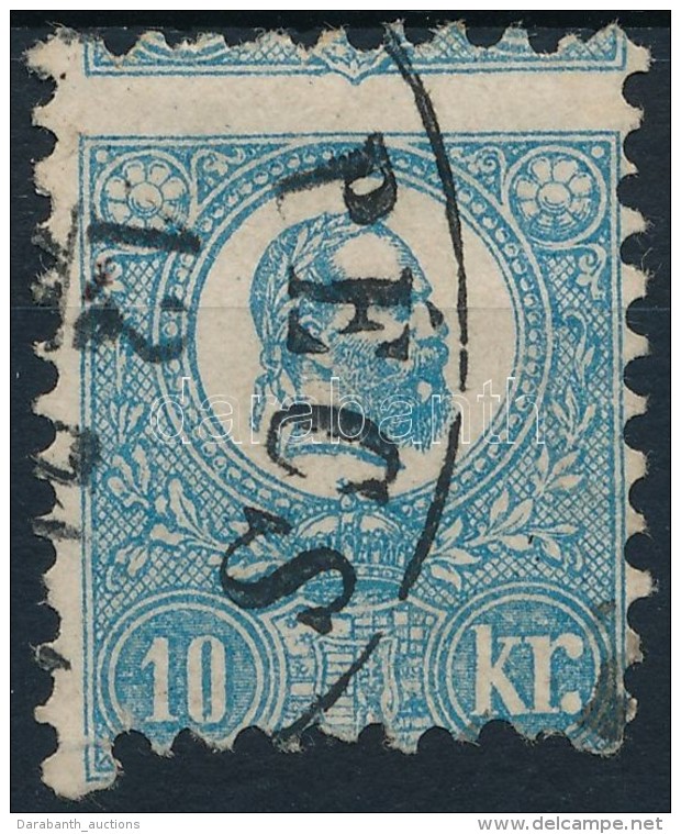 O 1871 KÅ‘nyomat 10kr K&eacute;pbe Fogazva / Mi 4 With Shifted Perforation 'P&Eacute;CS' - Autres & Non Classés