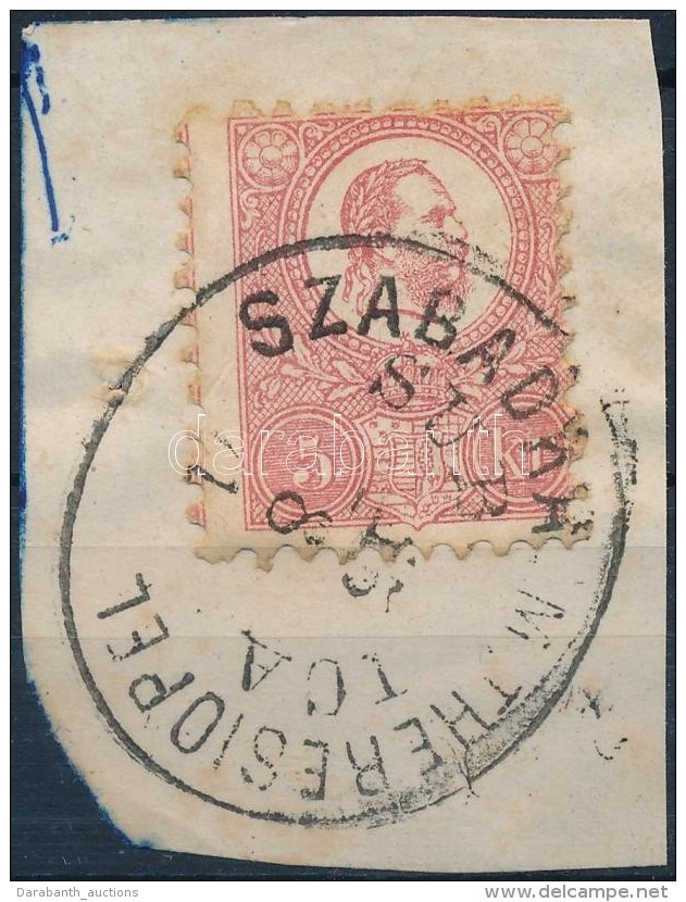 1871 KÅ‘nyomat 5kr Kiv&aacute;g&aacute;son / Mi 3 On Cutting 'SZABADKA M. THERESIOPEL' - Otros & Sin Clasificación