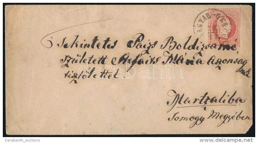 1868 5kr D&iacute;jjegyes Bor&iacute;t&eacute;k / 5kr PS-cover '(M)AGYAR-GENCS' - 'NAGY-KANIZSA P&Aacute;LYA-UDVAR'... - Autres & Non Classés