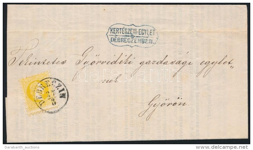 1867 2kr Lev&eacute;len / On Cover 'DEBRECZIN' - GyÅ‘r - Otros & Sin Clasificación