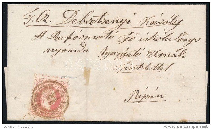 1867 5kr Lev&eacute;len / On Cover 'IHAROS-BER&Eacute;NY' - 'SZOMBATHELY' - 'P&Aacute;PA' - Otros & Sin Clasificación