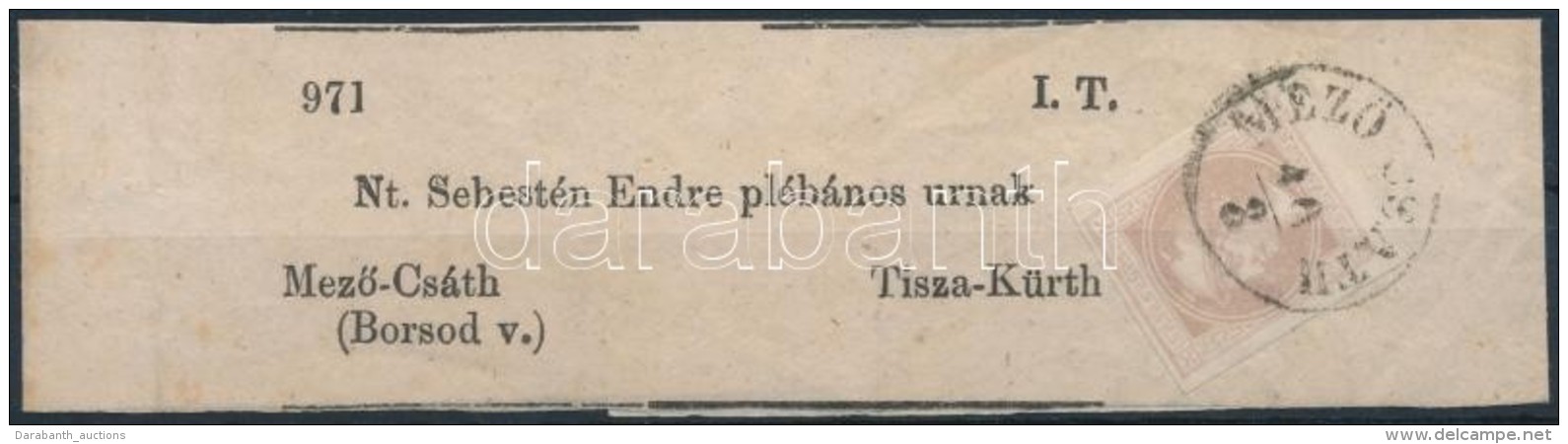 ~1867 &Uacute;js&aacute;gb&eacute;lyeg Teljes C&iacute;mszalagon / Newspaper Stamp On Complete Wrapper... - Other & Unclassified