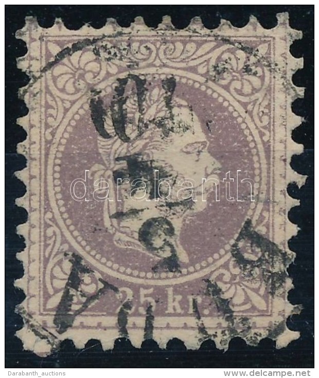 O 1867 25kr Barn&aacute;sibolya (60.000) / Brownviolet 'BUDA' - Otros & Sin Clasificación