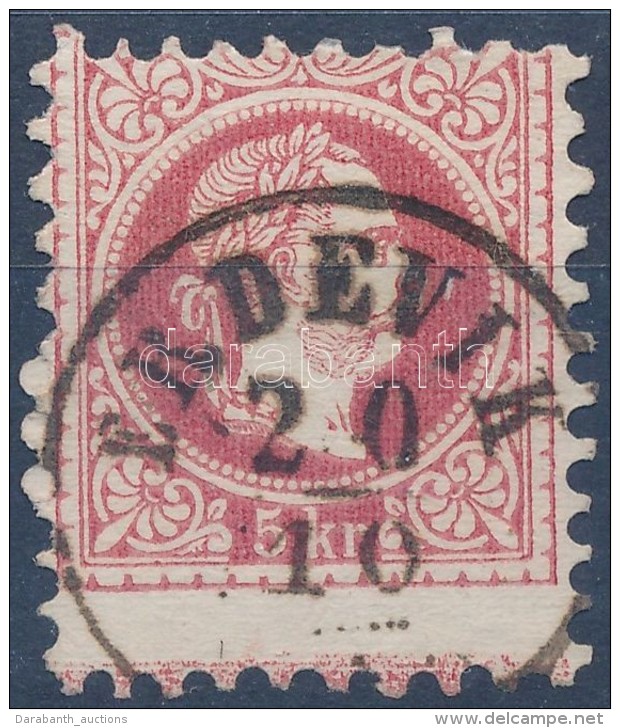 O 1867 K&eacute;pbe Fogazott 5kr / With Shifted Perforation 'ERDEVIK' - Autres & Non Classés