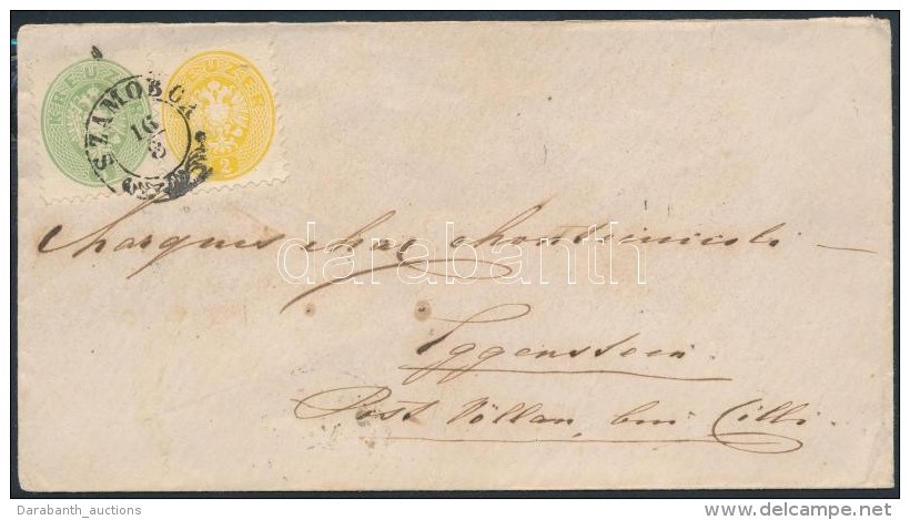 1866 2kr + 3kr Lev&eacute;len / On Cover 'SZAMOBOR' - 'AGRAM' - 'W&Ouml;LLAN' - Other & Unclassified