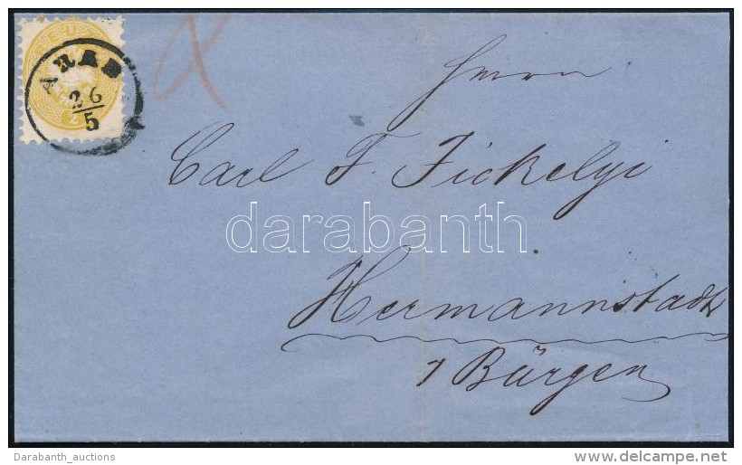 1866 2kr Lev&eacute;len / On Cover 'ARAD' - Hermannstadt - Other & Unclassified