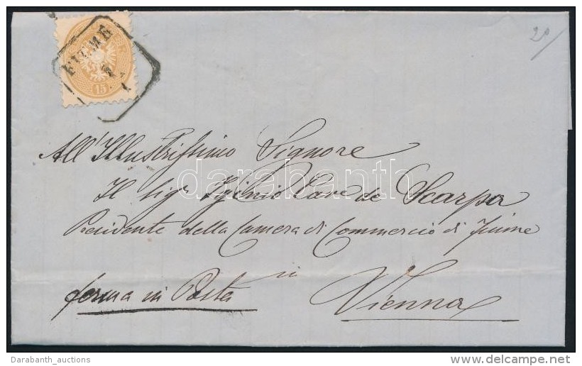 1865 15kr Lev&eacute;len / On Cover 'FIUME' - 'WIEN' - Other & Unclassified