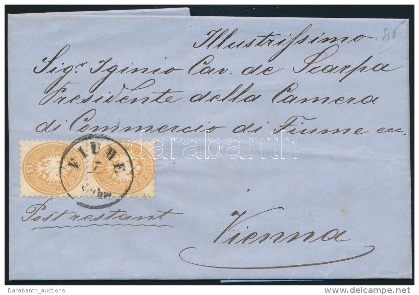 1864 2 X 15kr Lev&eacute;len / On Cover 'FIUME Nachm' - 'WIEN' - Other & Unclassified