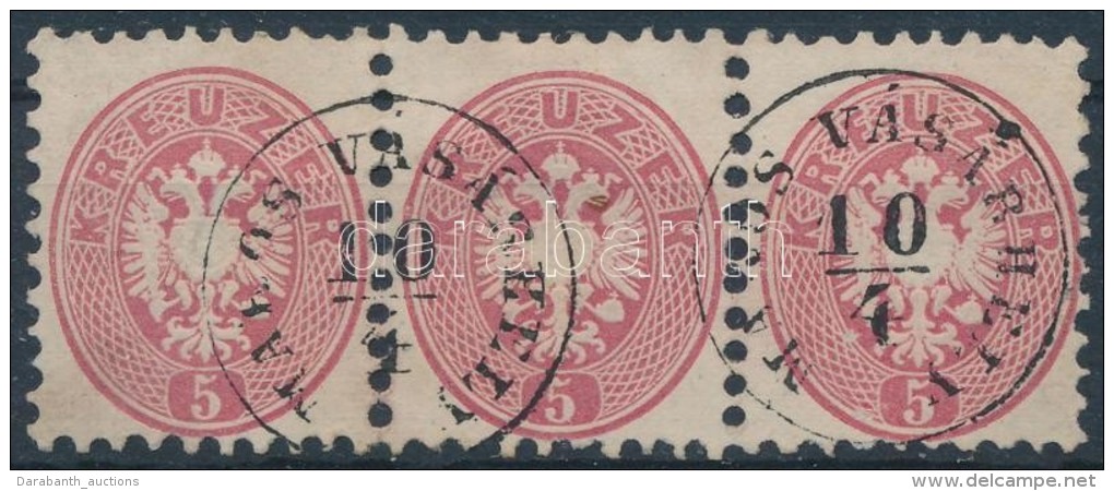 O 1864 5kr H&aacute;rmascs&iacute;k / Stripe Of 3 'MAROS V&Aacute;S&Aacute;RHELY' - Other & Unclassified