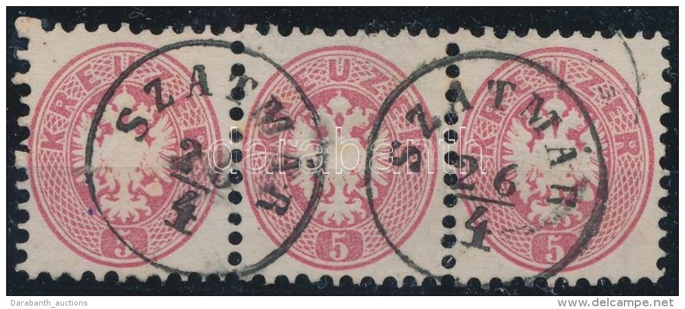 O 1864 5kr H&aacute;rmascs&iacute;k / Stripe Of 3 'SZATM&Aacute;R' - Other & Unclassified
