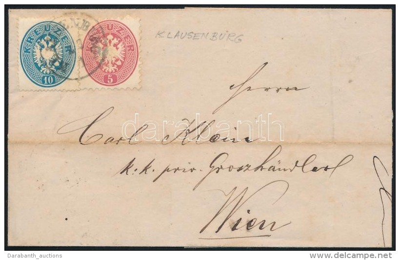 1864 1863 10kr + 1864 5kr Vegyes B&eacute;rmentes&iacute;t&eacute;s Lev&eacute;len / Mixed Franking On Cover... - Otros & Sin Clasificación