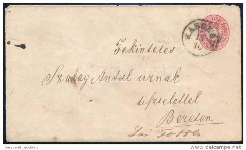 ~1864 5kr D&iacute;jjegyes Lev&eacute;l / PS-cover 'KASCHAU' + 'HABSAN' + 'FORR&Oacute;' - Bereten - Otros & Sin Clasificación