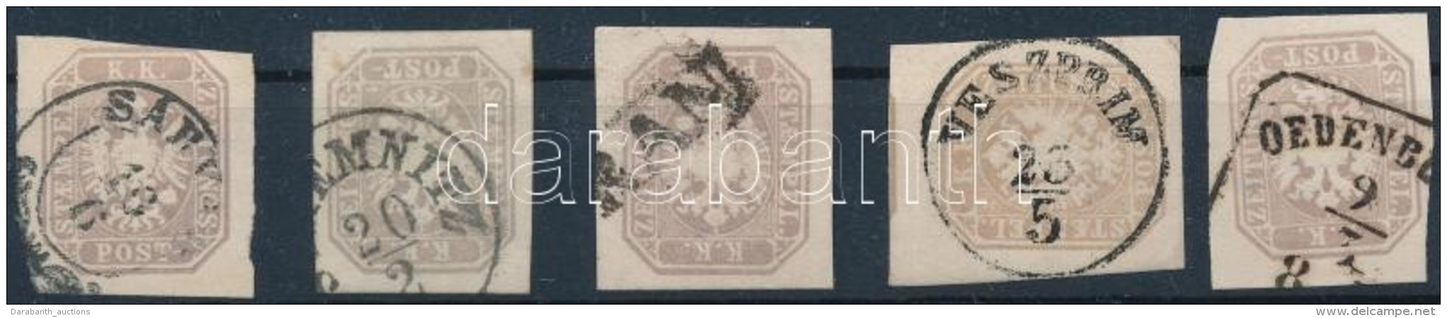 O 1863 5 Db H&iacute;rlapb&eacute;lyeg / 5 Newspaper Stamps - Autres & Non Classés