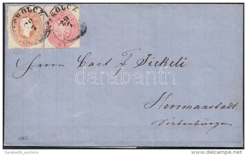 1863 1861 10kr + 1863 5kr Vegyes B&eacute;rmentes&iacute;t&eacute;sÅ± Lev&eacute;l / Mixed Franking On Cover... - Otros & Sin Clasificación