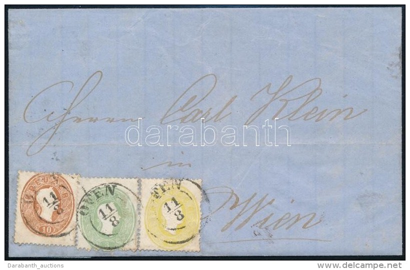 1863 2kr, 3kr &eacute;s 10kr Lev&eacute;len / On Cover 'OFEN' - 'WIEN' - Autres & Non Classés