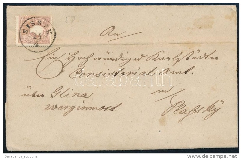 ~1860 10kr II. Lev&eacute;len / On Cover ,,SISSEK' - ,,KARLSTADT' - Plasky - Otros & Sin Clasificación