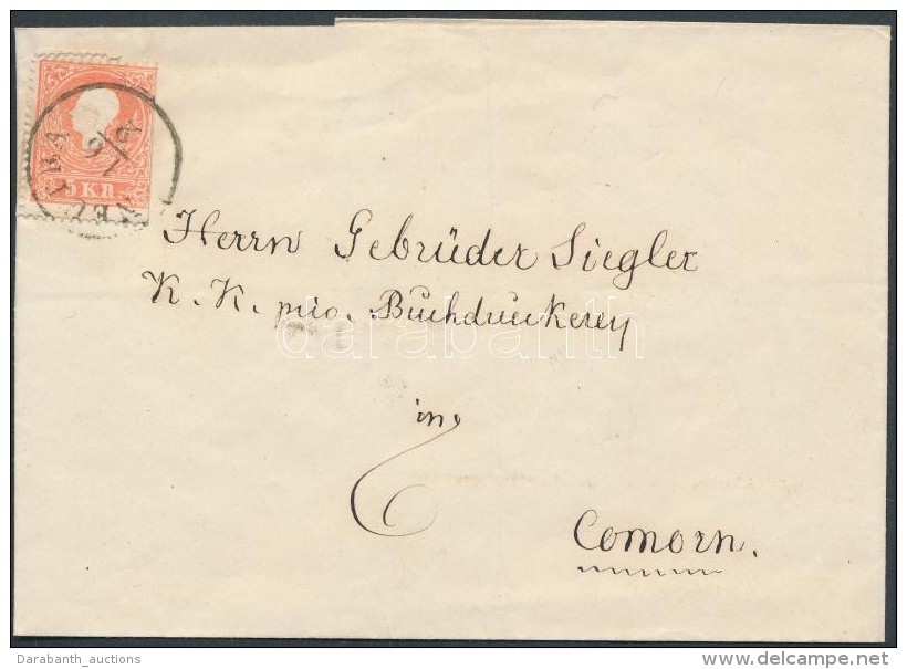 1859-1861 5kr I. Lev&eacute;len / On Cover 'NEUTRA' - Comorn - Autres & Non Classés