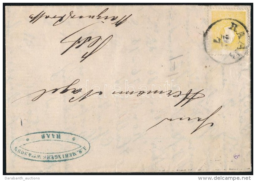 1859 2kr I. Nyomtatv&aacute;nyon / On Printed Matter 'RAAB' - 'PESTH' - Autres & Non Classés