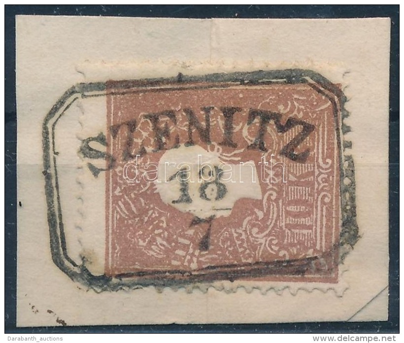 1858 10kr II. Kiv&aacute;g&aacute;son / On Cutting 'SZENITZ' (Gudlin 250 P) - Other & Unclassified