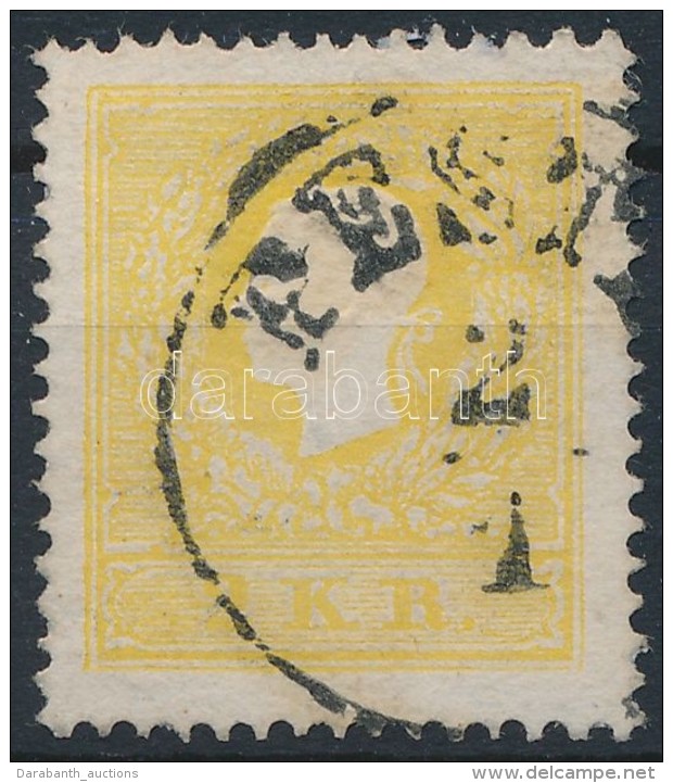 O 1858 2kr I S&aacute;rga / Yellow 'PEST(H)' Certificate: Steiner - Autres & Non Classés