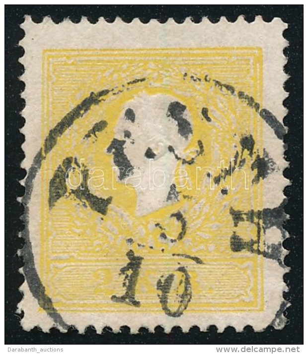 O 1858 2kr II S&aacute;rga / Yellow 'PESTH' Certificate: Steiner - Autres & Non Classés
