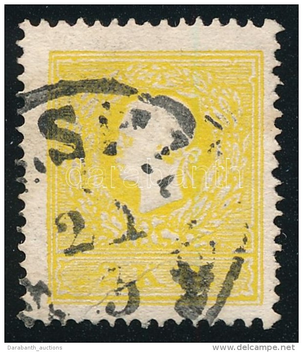 O 1858 2kr II K&eacute;ns&aacute;rga / Sulfur Yellow '(PE)STH' Certificate: Steiner - Other & Unclassified