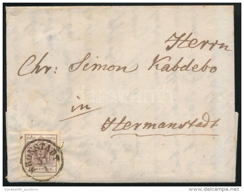 1855 6kr Andr&aacute;skereszt V&eacute;gzÅ‘d&eacute;ssel / With St Andrews Cross Part Lev&eacute;len / On Cover... - Otros & Sin Clasificación