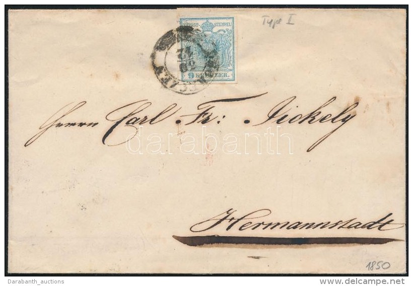 1850 9kr I Lev&eacute;len / On Cover 'DEBRECZEN' - 'HERRMANSTADT' - Autres & Non Classés