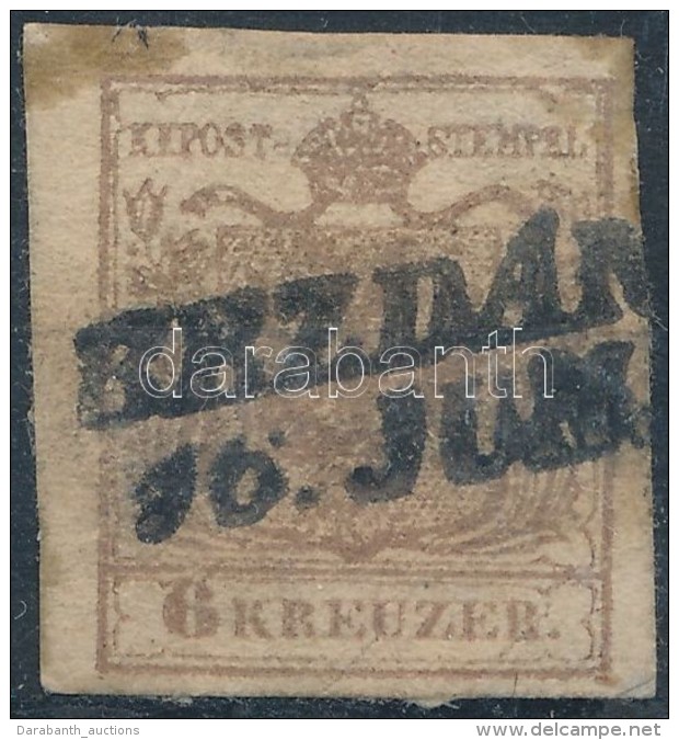 O 1850 6kr Lemezhib&aacute;val / With Plate Flaw 'BEZD&Aacute;N' (Gudlin 200 P) - Otros & Sin Clasificación