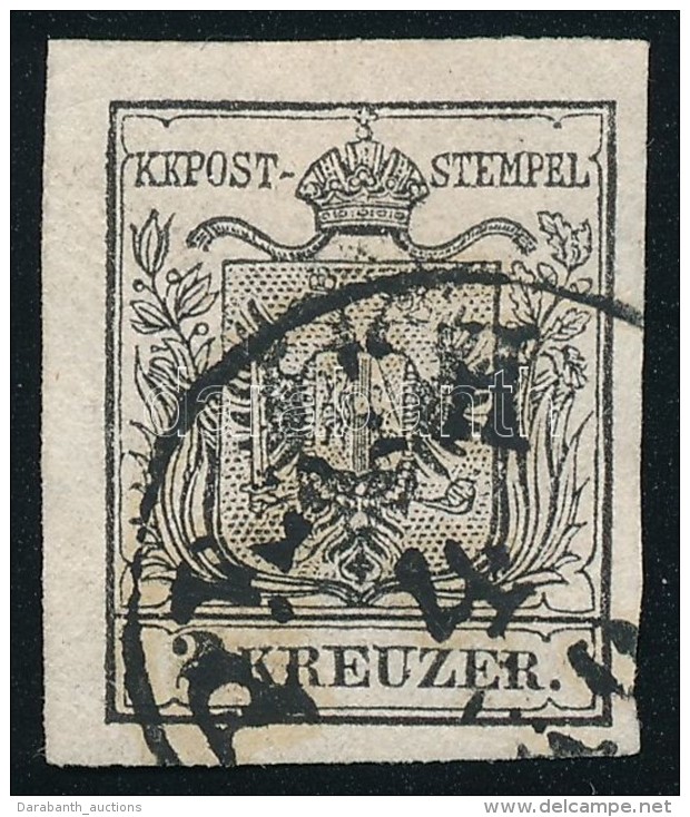 O 1850 2kr MP III B M&eacute;lyfekete / Deep Black 'PESTH' Certificate: Steiner - Autres & Non Classés