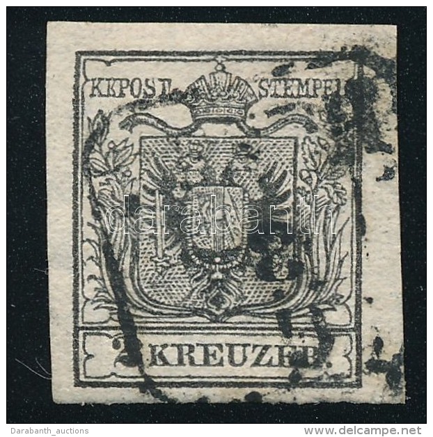 O 1850 2kr HP III A Fekete / Black '(PEST)H' Certificate: Steiner - Other & Unclassified