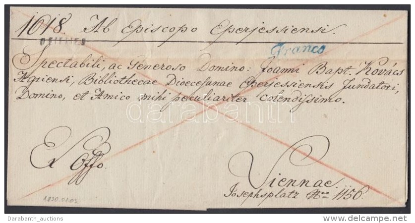 1830 Franco K&eacute;k / Blue 'Franco', 'EPERIES' - Vienna - Otros & Sin Clasificación