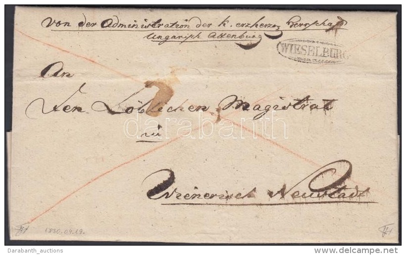 1830 Franco Tartalommal / With Content 'WIESELBURG' - Winer Neustadt - Andere & Zonder Classificatie