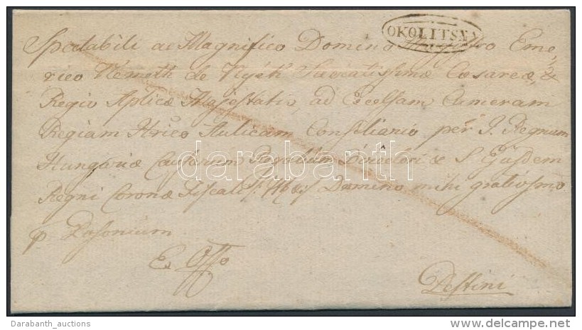 1826 F&eacute;lport&oacute;s Ex Offo / Cover With Half Postage Due 'OKOLITSNA' - Pestini - Autres & Non Classés