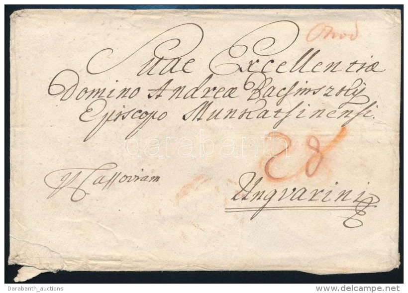 ~1820 Port&oacute;s Lev&eacute;l / Unpaid Cover &Oacute;n&oacute;d - Ungv&aacute;r (szakadt, Hi&aacute;nyos... - Autres & Non Classés