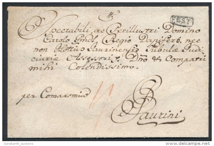 1781 Port&oacute;s Lev&eacute;l / Unpaid Cover 'PEST' - GyÅ‘r - Autres & Non Classés