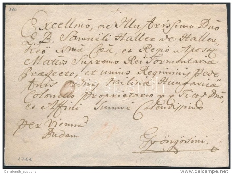1765 Port&oacute;s Lev&eacute;l / Unpaid Cover Piros / Red 'G&uuml;ns' - Gy&ouml;ngy&ouml;s - Andere & Zonder Classificatie