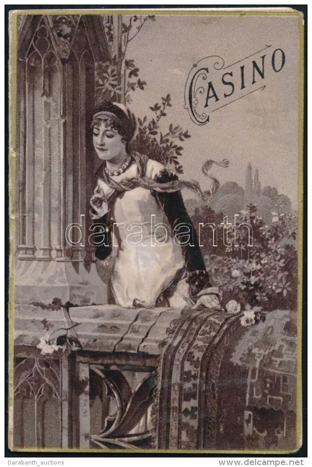 1888 Nagyon Korai K&aacute;rtyanapt&aacute;r, ElÅ‘- &eacute;s H&aacute;tlapj&aacute;n Litograf&aacute;lt... - Advertising