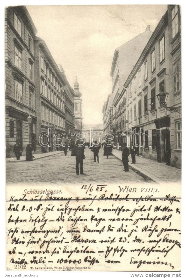 T2/T3 Vienna, Wien VIII. Schl&ouml;sselgasse / Street View With Shops . K. Ledermann 2102. (EK) - Sin Clasificación