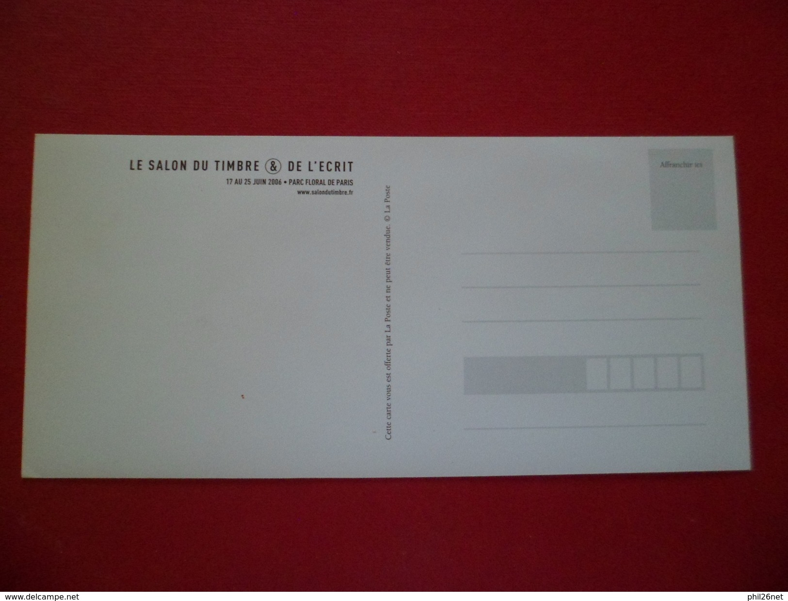 Carte Postale La Poste édit. Dromadaires Salon Du Timbre Et De L'écrit Parc Floral Paris 17 Au 25 Juin 2006 TB - Caballos