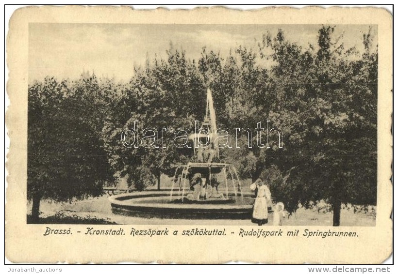 T2/T3 Brass&oacute;, Kronstadt, Brasov; RezsÅ‘ Park A Sz&ouml;kÅ‘k&uacute;ttal / Rudolfspark Mit Springbrunnen /... - Sin Clasificación