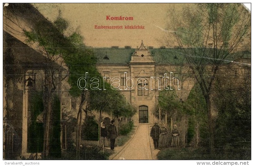 T4 Kom&aacute;rom, Kom&aacute;rno; Emberszeretet K&ouml;zk&oacute;rh&aacute;z. 16 L. H. Pannonia 1909 / Hospital... - Sin Clasificación
