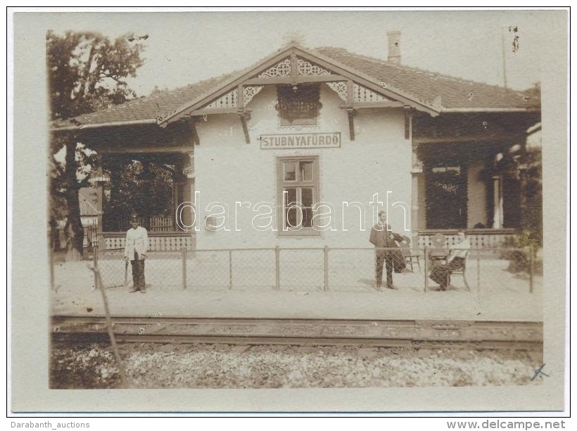 * 1907 Stubnyaf&uuml;rdÅ‘, Stubnianske Teplice; Vas&uacute;t&aacute;llom&aacute;s / Railway Station, Photo - Sin Clasificación